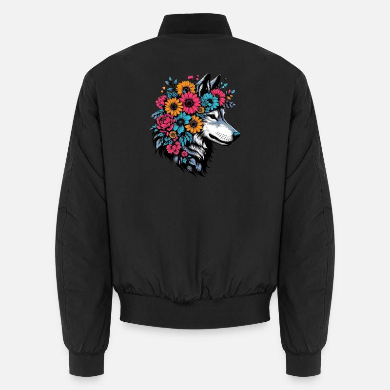 Wolf Unisex Bomberjacke