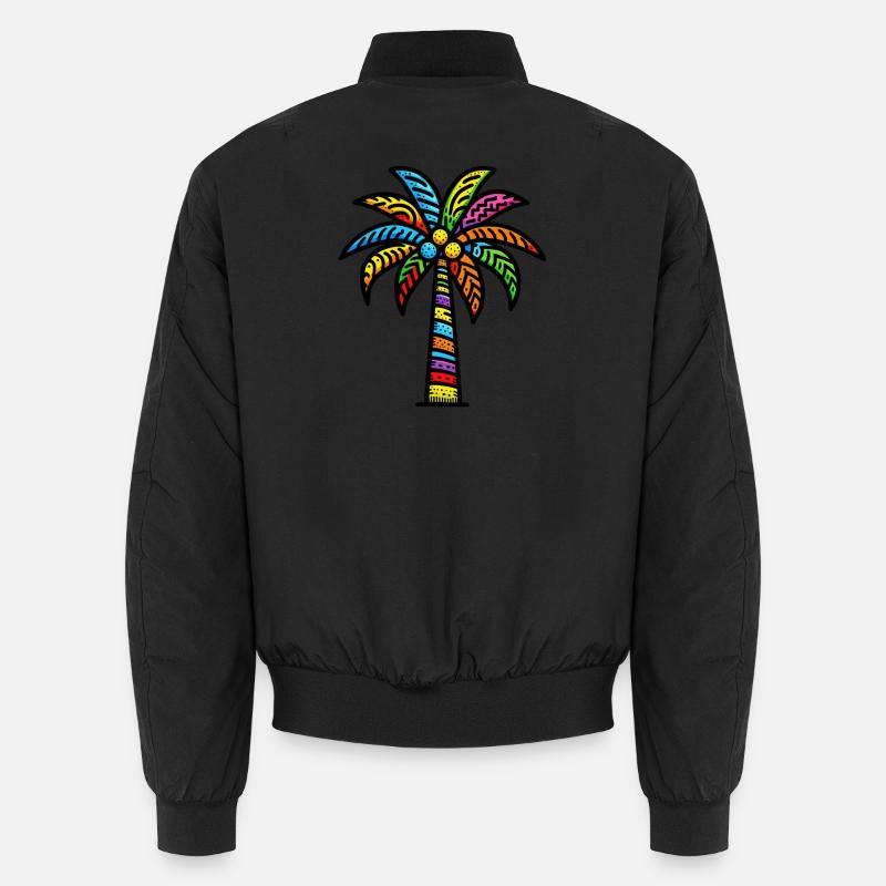 Palm tree - Unisex Bomber Jacket - black