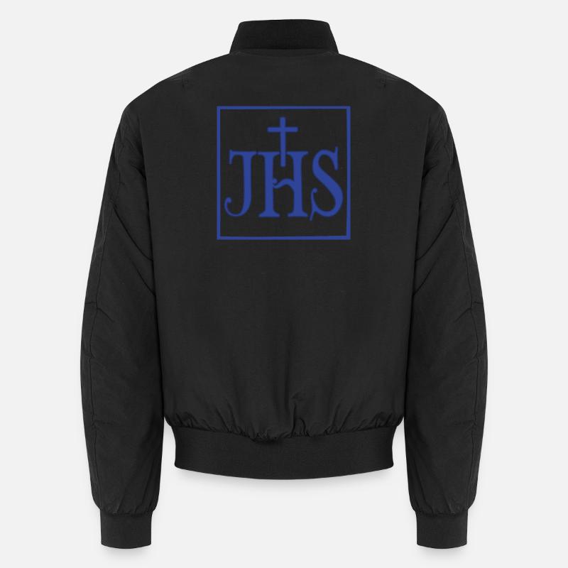 Iesus Hominum Salvator - Unisex Bomberjacke - Schwarz