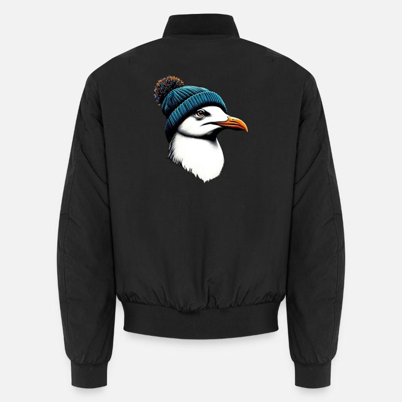 Gull - Unisex Bomber Jacket - black