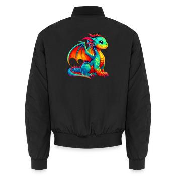 Dragon - Bomber unisexe - noir - Dos - AI Model Male 185 light (185cm)