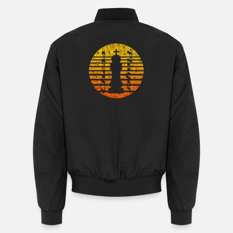 Chess Motif with King Unisex Bomber Jacket