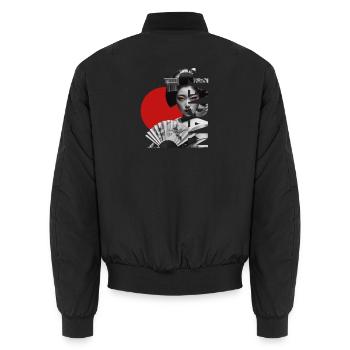 Japan - Unisex Bomberjacke - Schwarz - Hinten - AI Model Male 185 light (185cm)