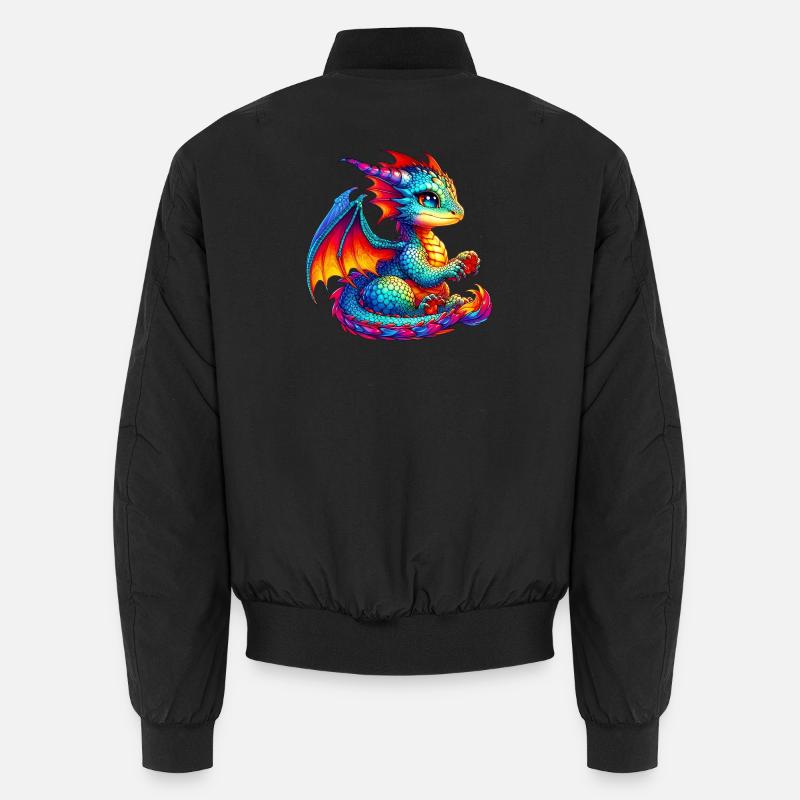 Drache - Unisex Bomberjacke - Schwarz