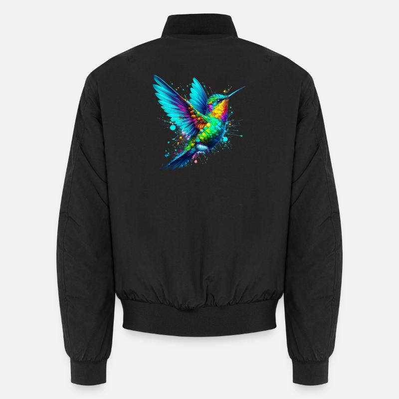 Kolibri - Unisex Bomberjacke - Schwarz