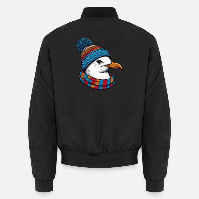 Möwe - Unisex Bomberjacke - Schwarz