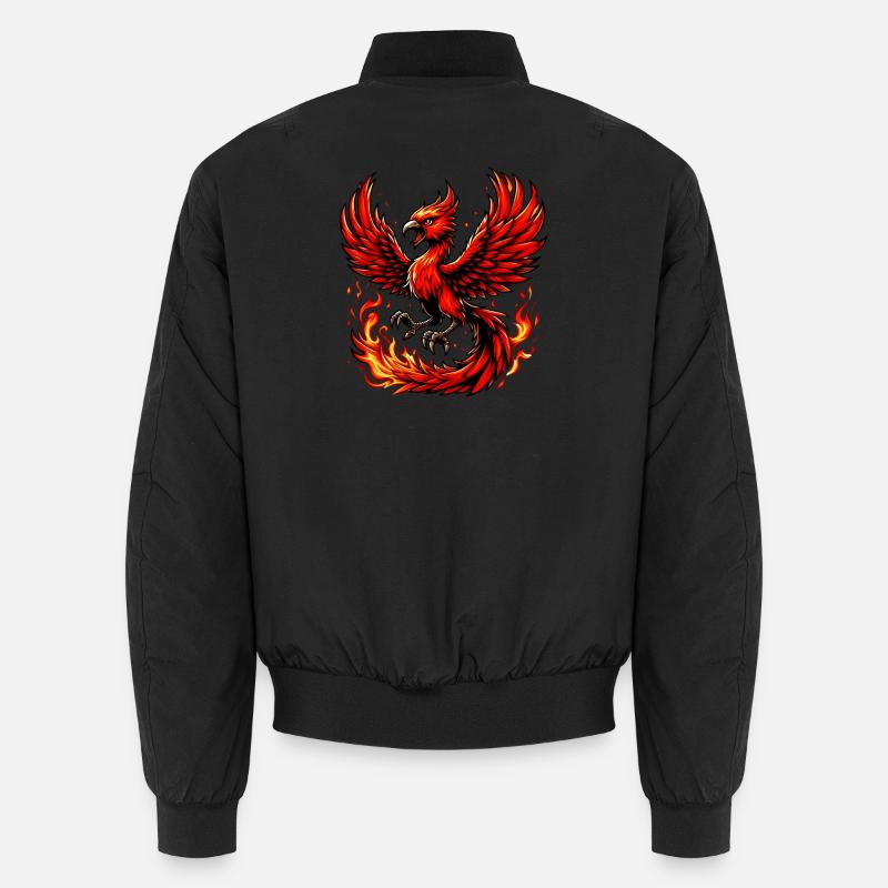 Roter Phönix - Unisex Bomberjacke - Schwarz