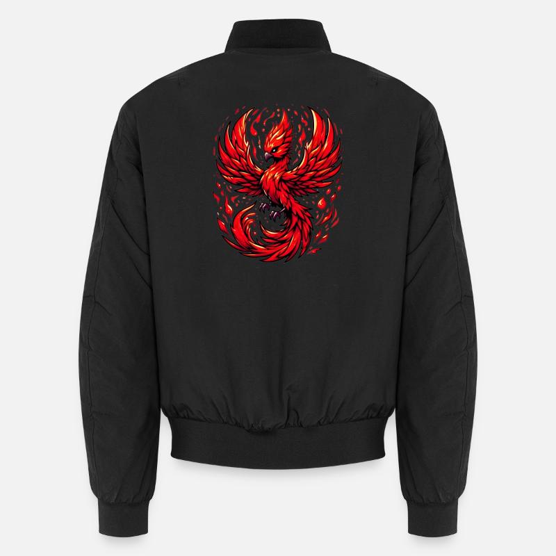Roter Phönix - Unisex Bomberjacke - Schwarz