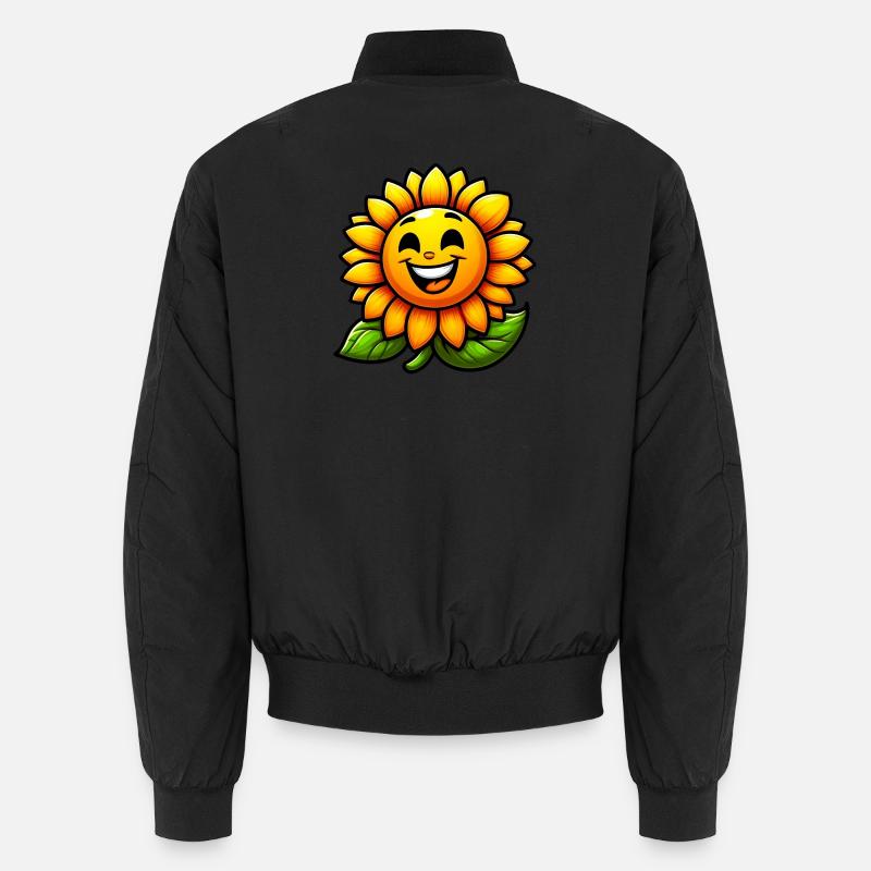 Sonnenblume - Unisex Bomberjacke - Schwarz
