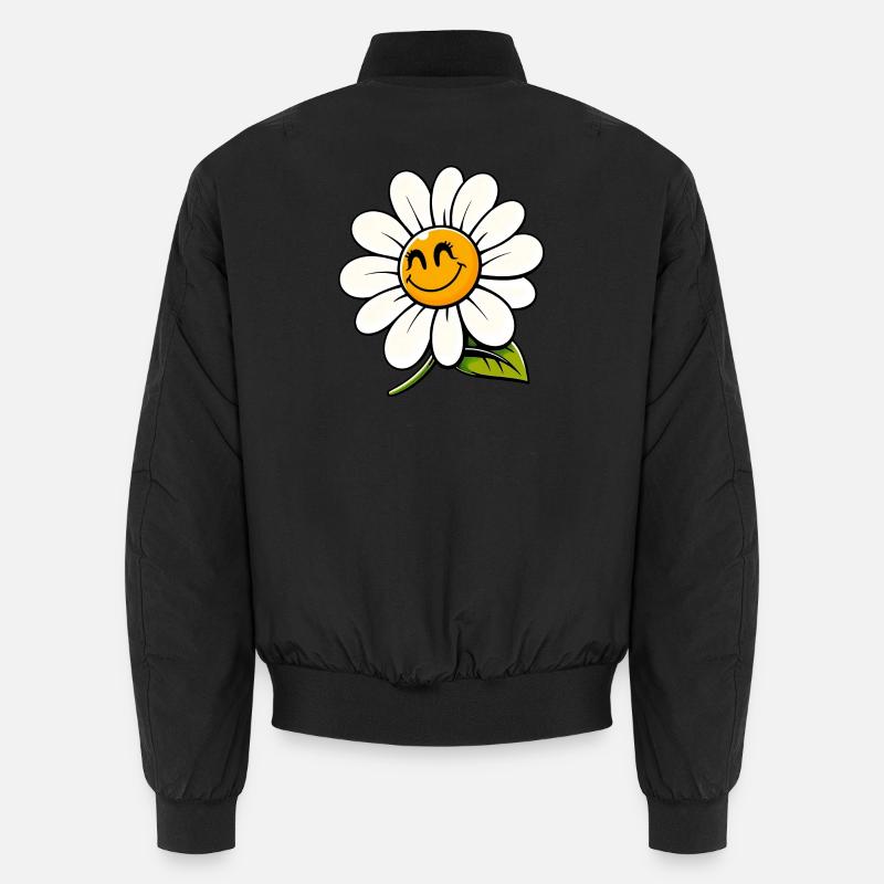 Gänseblümchen - Unisex Bomberjacke - Schwarz