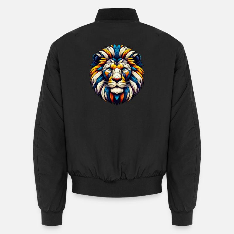 Löwe - Unisex Bomberjacke - Schwarz