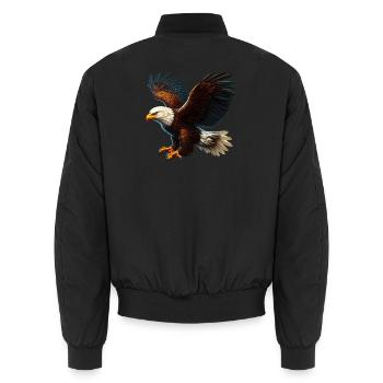 Adler - Unisex Bomberjacke - Schwarz - Hinten - AI Model Male 185 light (185cm)