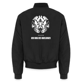 Der Ring des Nibelungen - Unisex Bomberjacke - Schwarz - Hinten - AI Model Male 185 light (185cm)