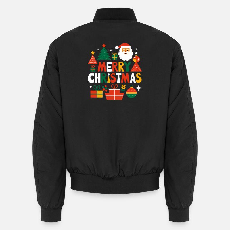 Vibrant Merry Christmas Design Unisex Bomber Jacket