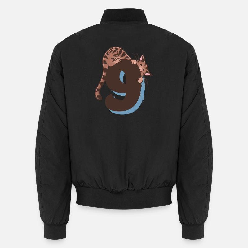 Cat numéro 9 - Bomber unisexe - noir
