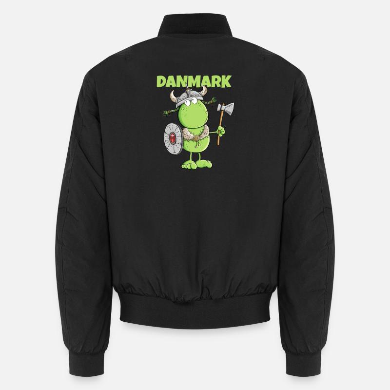 Funny Frog Viking Denmark Scandinavia Unisex Bomber Jacket