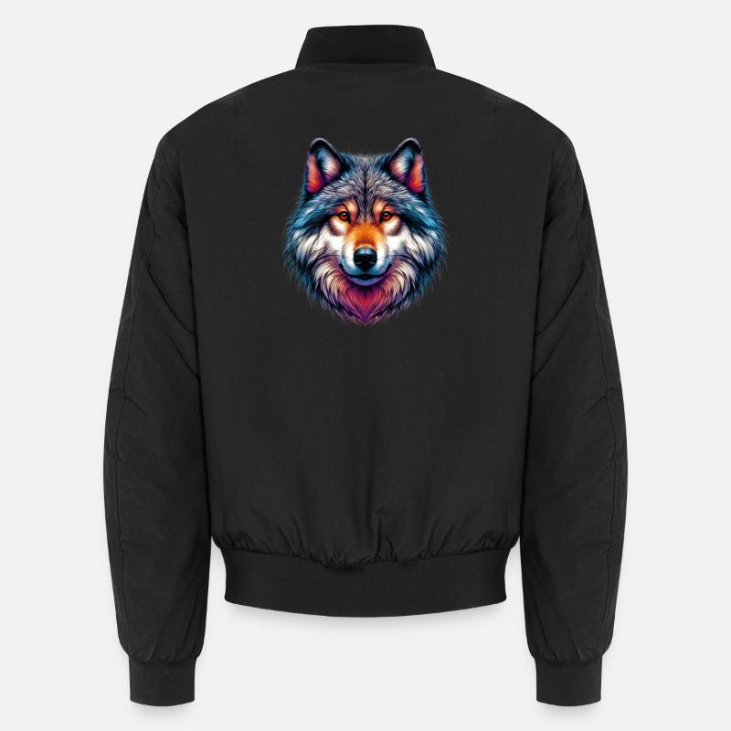 Wolf Unisex Bomber Jacket