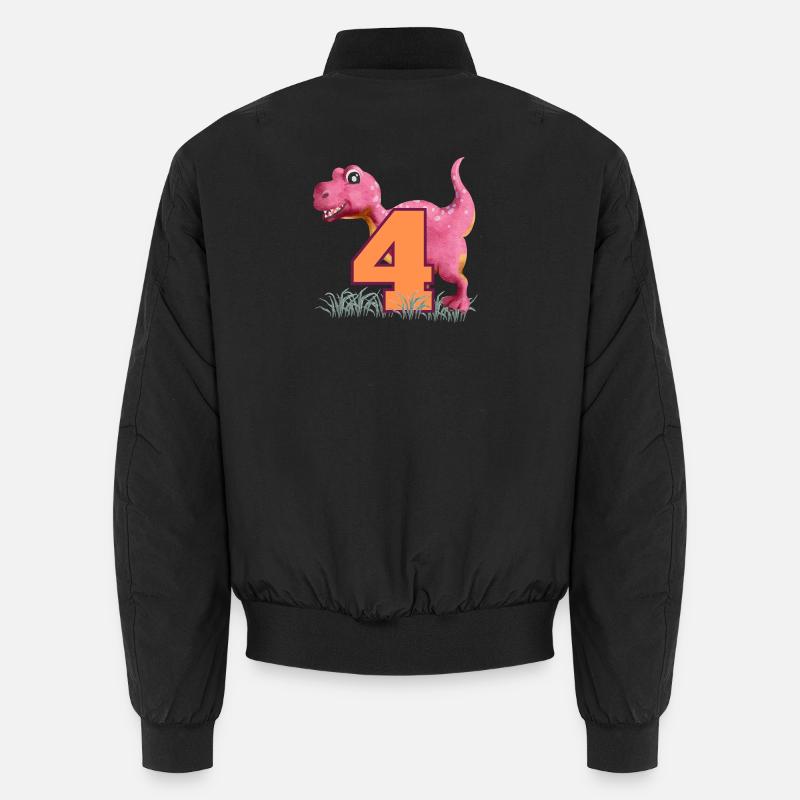 No.4 Dino - Unisex Bomber Jacket - black