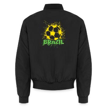 Brésil Football Explosion Brésil Joueur de football Fan - Bomber unisexe - noir - Dos - AI Model Male 185 light (185cm)