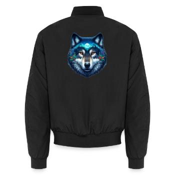 Loup - Bomber unisexe - noir - Dos - AI Model Male 185 light (185cm)