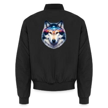 Loup - Bomber unisexe - noir - Dos - AI Model Male 185 light (185cm)