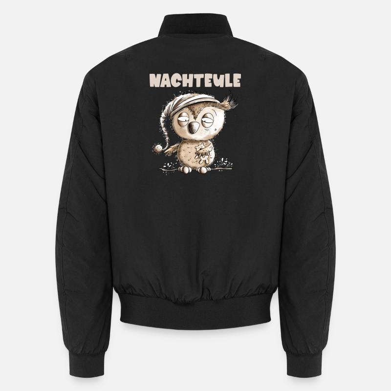 Drollige Nachteule Eule Unisex Bomberjacke