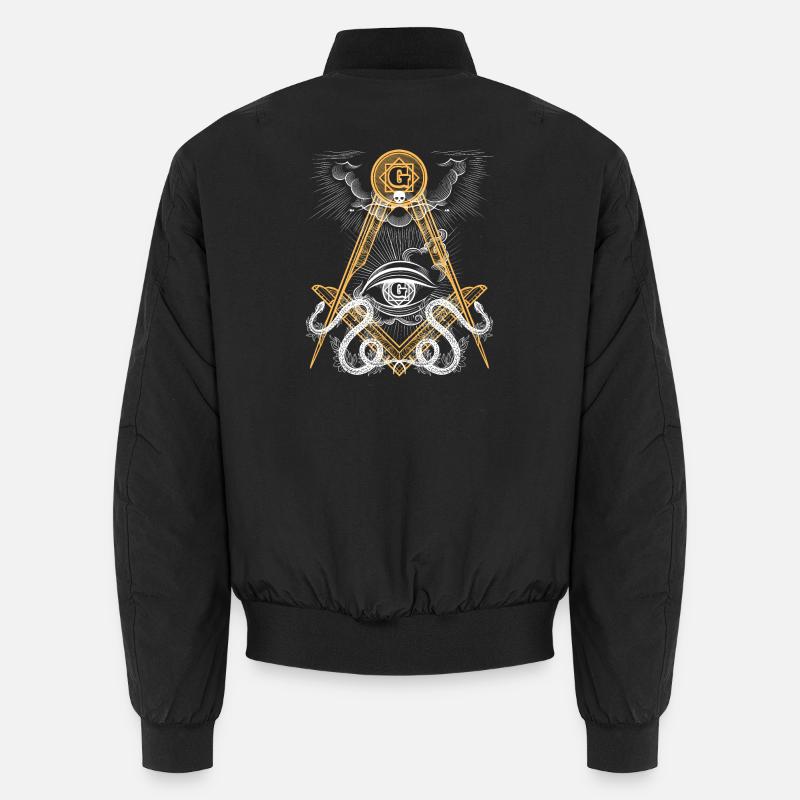 Emblème de l’œil maçonnique - Bomber unisexe - noir