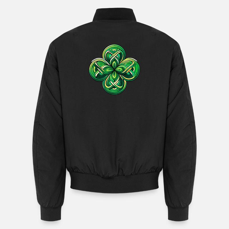 Trèfle à quatre feuilles - Bomber unisexe - noir
