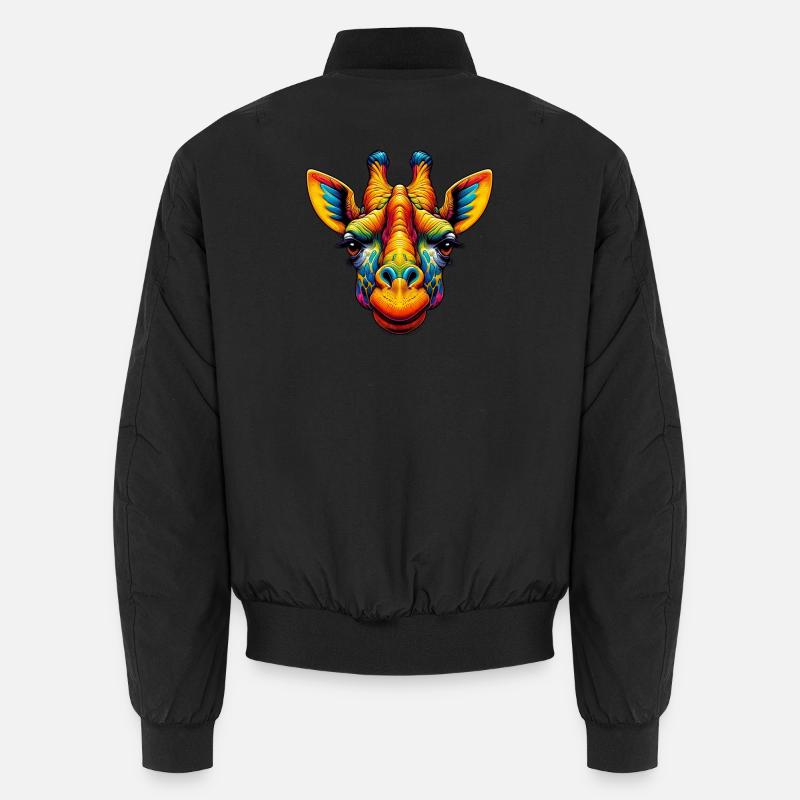 Giraffe - Unisex Bomberjacke - Schwarz