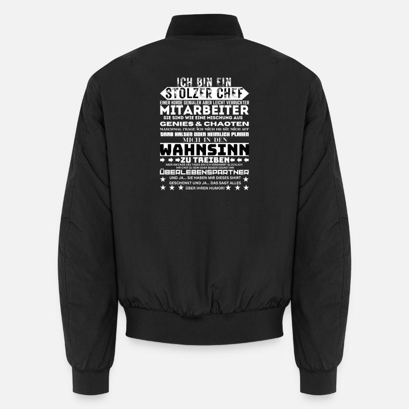 Ich bin der stolze Anführer einer Horde - Unisex Bomberjacke - Schwarz