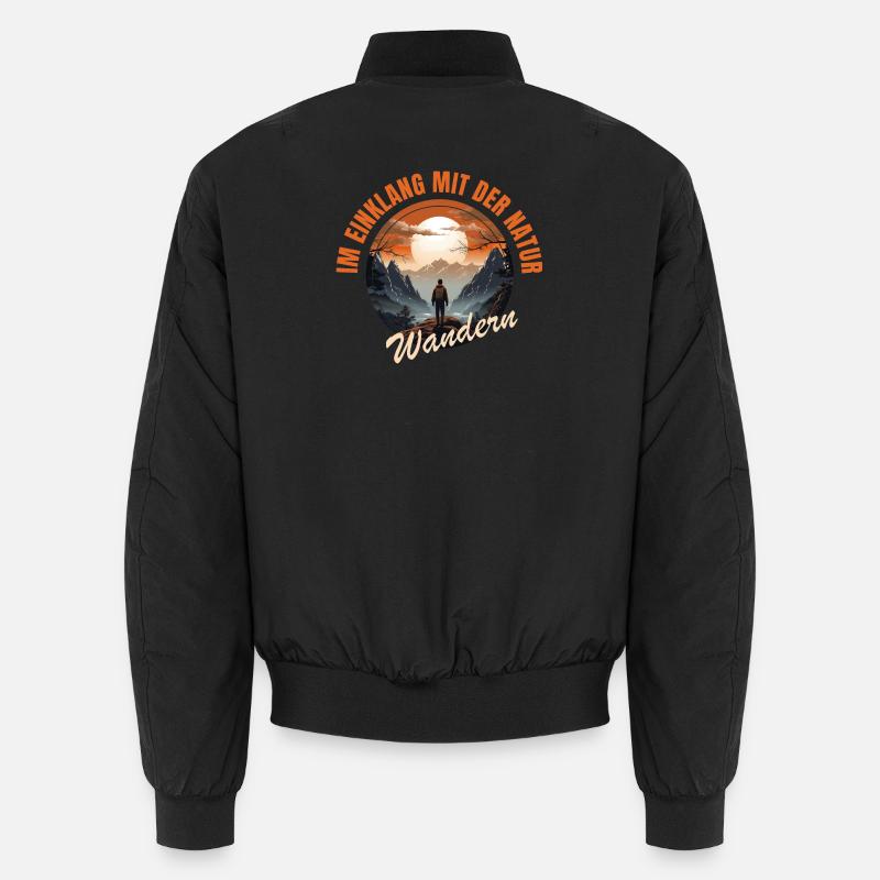 Im Einklang mit der Natur - Unisex Bomberjacke - Schwarz