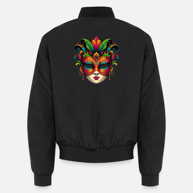 Venice Carnival Mask - Unisex Bomber Jacket - black