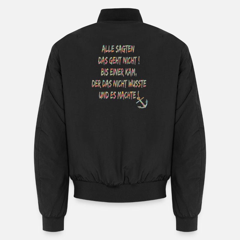 115691064 148764531 dicton jette l’ancre - Bomber unisexe - noir