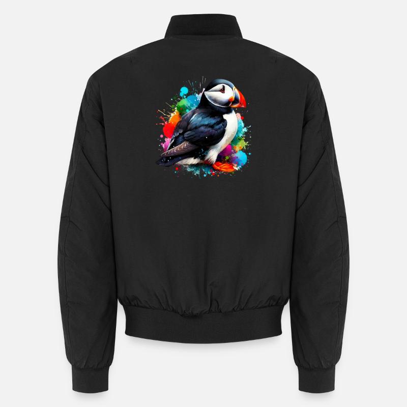 Papageitaucher - Unisex Bomberjacke - Schwarz