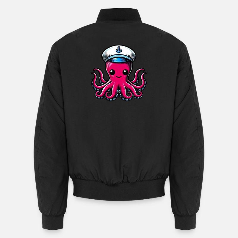 Pieuvre - Bomber unisexe - noir