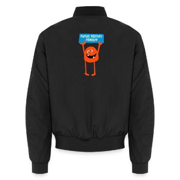 Monster Mama kuscheln Halloween Comic cool Sprüche - Unisex Bomberjacke - Schwarz - Hinten - AI Model Male 185 light (185cm)