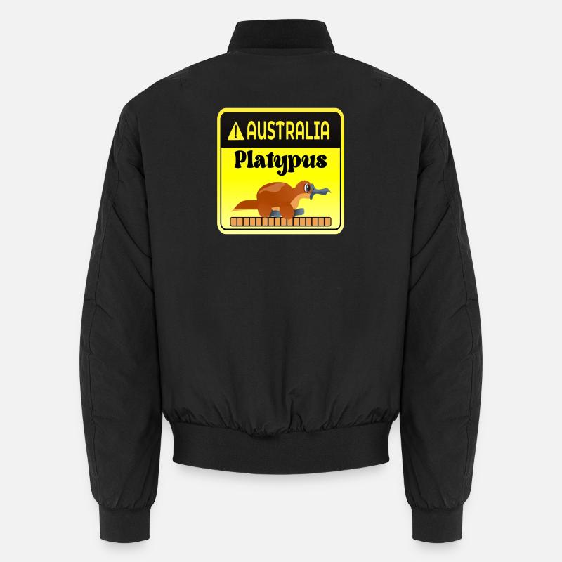 Australia Platypus Warning - Mammals Unisex Bomber Jacket