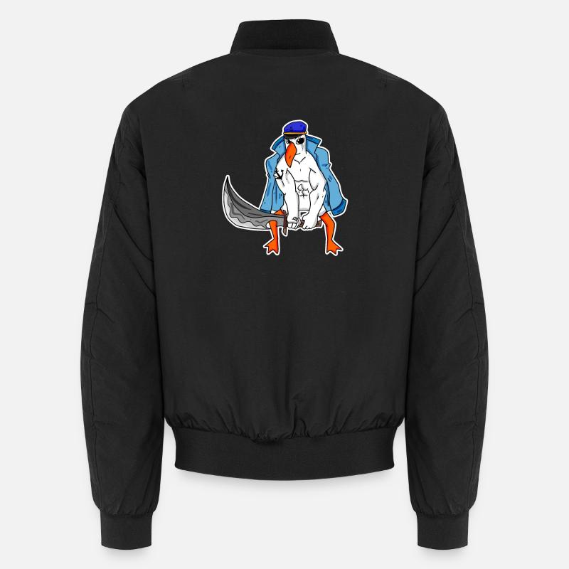 Muscles de la mouette - Bomber unisexe - noir