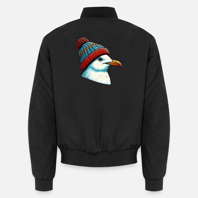 Gull - Unisex Bomber Jacket - black