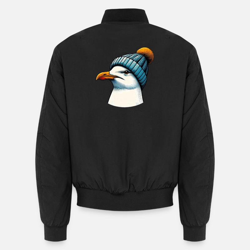 Möwe - Unisex Bomberjacke - Schwarz