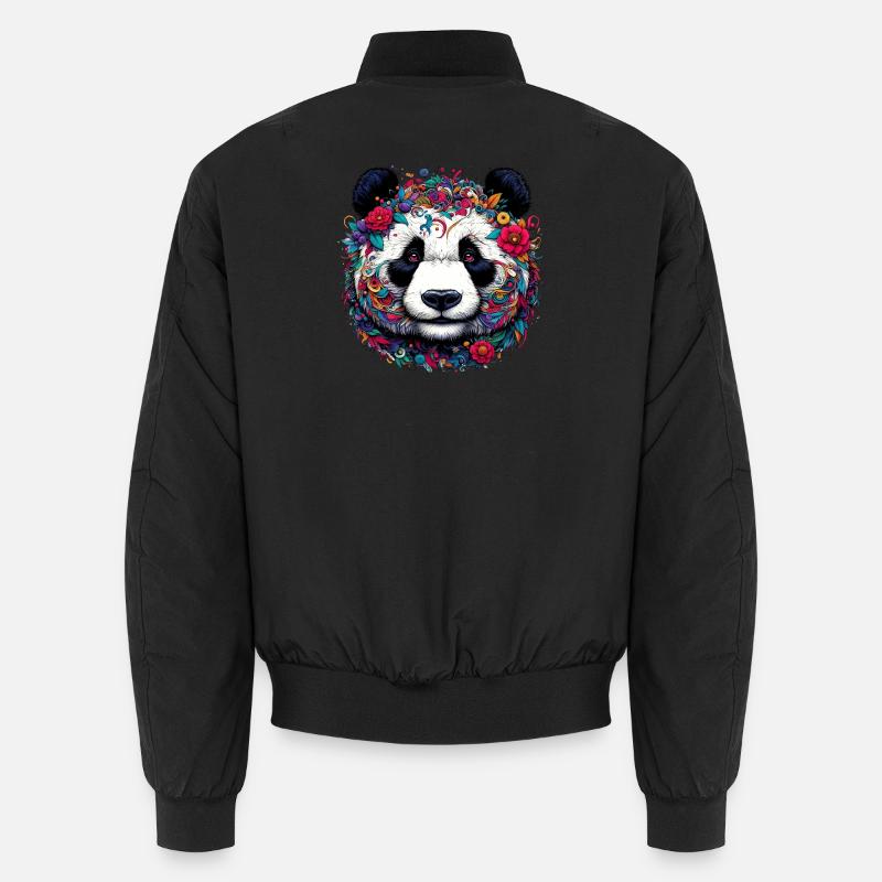 Panda - Unisex Bomber Jacket - black