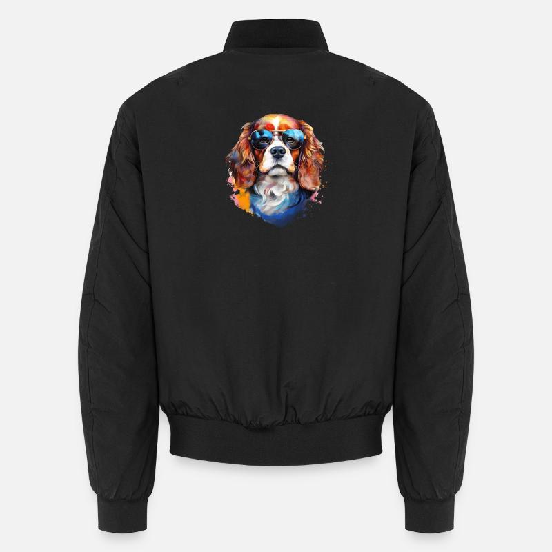 Cavalier Kings Charles Spaniel mit Sonnenbrille Unisex Bomberjacke