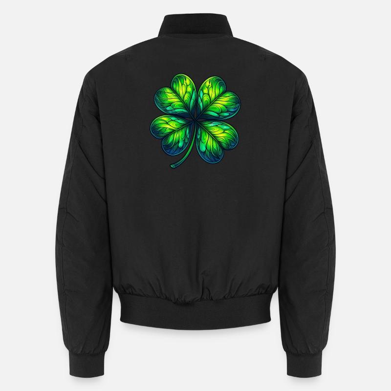 Vierblättriges Kleeblatt Unisex Bomberjacke