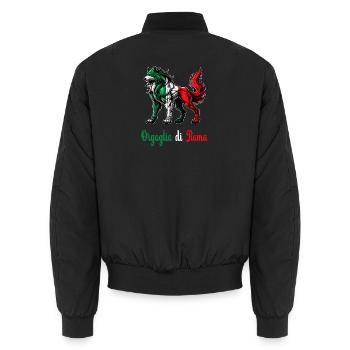 Der stolz von Rom Italien Flagge - Unisex Bomberjacke - Schwarz - Hinten - AI Model Male 185 light (185cm)