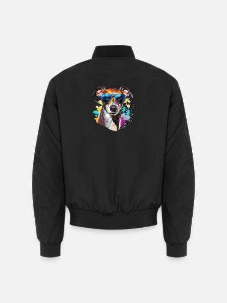 Wind chime with sunglasses - Unisex Bomber Jacket - black