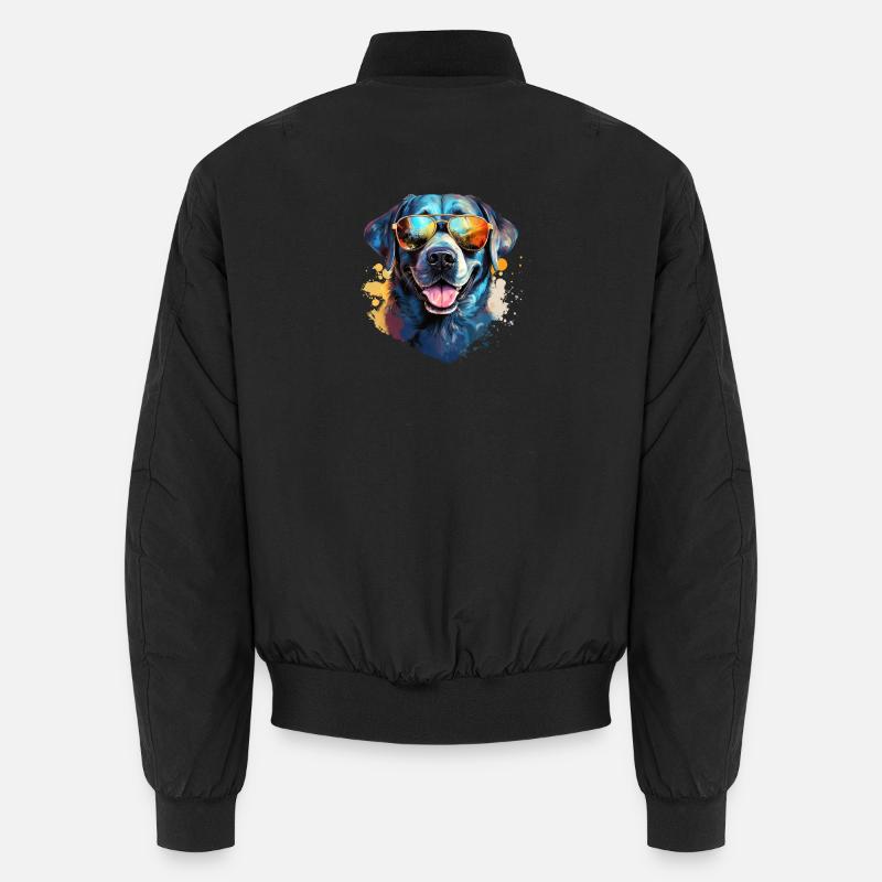 Labrador with sunglasses Unisex Bomber Jacket