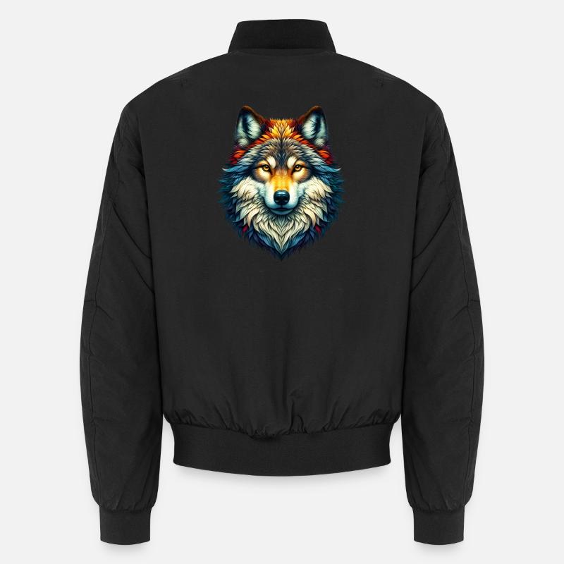 Loup - Bomber unisexe - noir