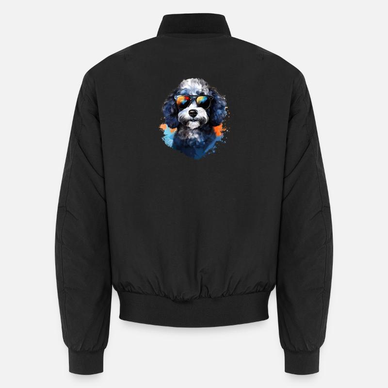 Caniche avec lunettes de soleil Bomber unisexe
