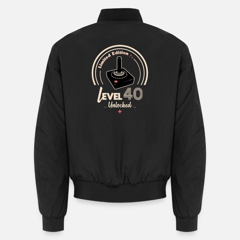 Design Gaming Level 40 freigeschaltet Unisex Bomberjacke