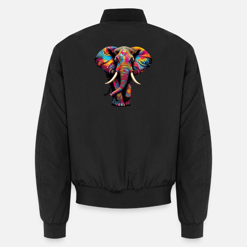 Éléphant - Bomber unisexe - noir